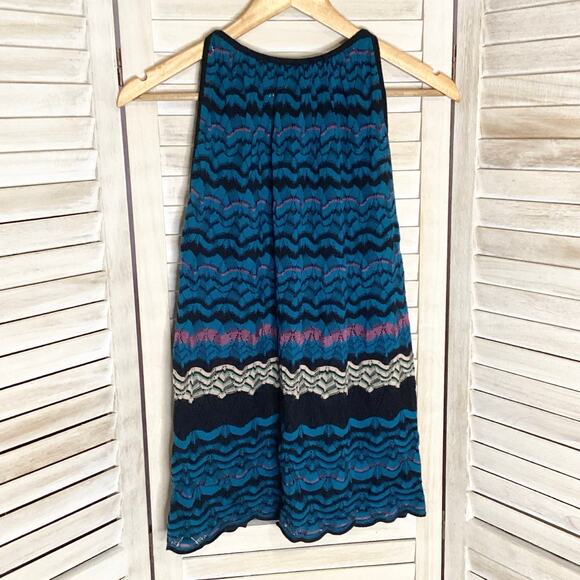 M Missoni Swing Tank Classic Zig Zag Teal Purple Pink M-L - Picture 2 of 10